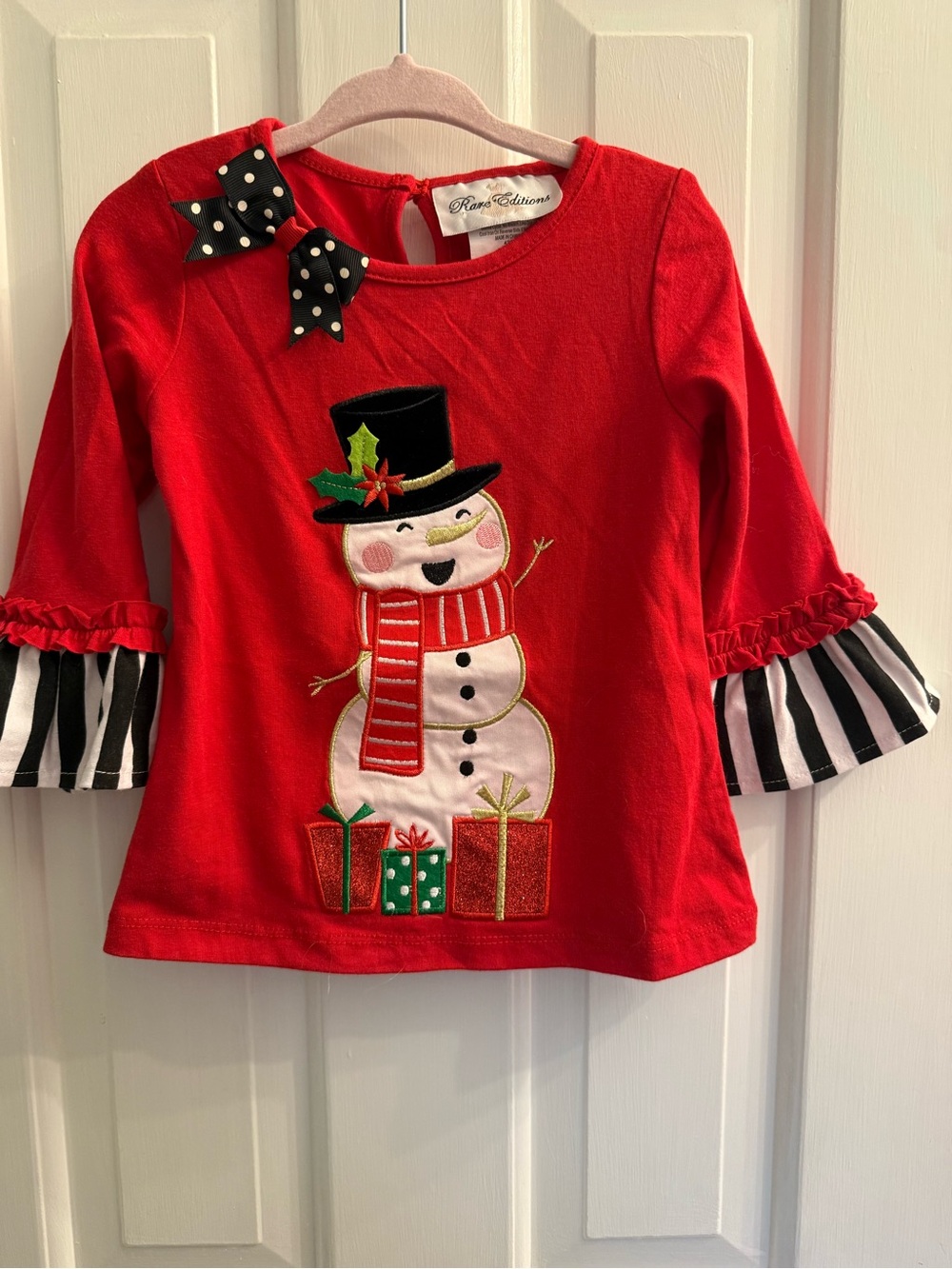Rare Editions Girls Christmas Snowman 2 Piece Outfit Set 18M Holiday